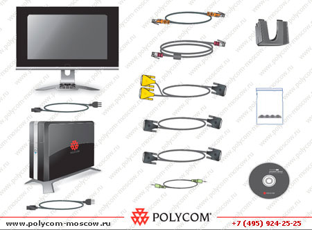 Комплект поставки Polycom HDX 4002