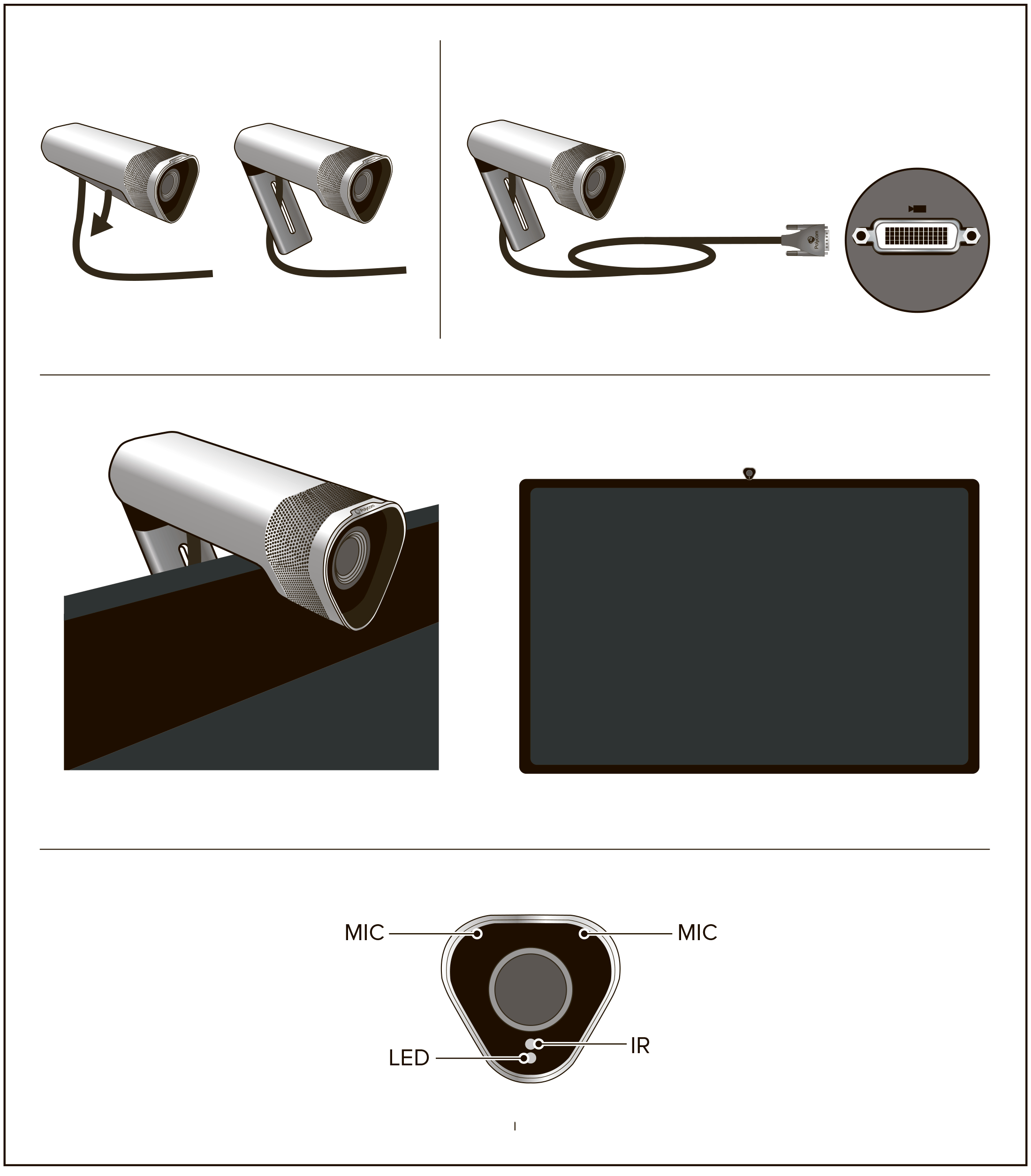 Установка и подключение Polycom EagleEye Acoustic Camera