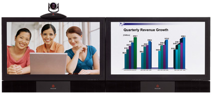 Polycom HDX  7000-720 Dual Monitor Wall Mount Configuration photo.