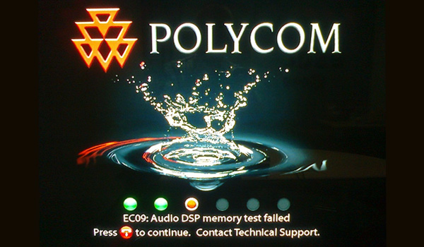 Polycom HDX Error Code EC09 Audio DSP memory failed